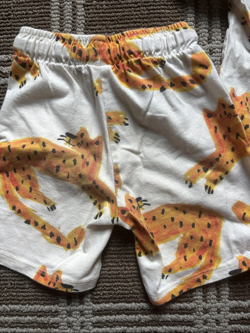 Zara Kids Toddler Boys size 5 Matching Tiger-Print Shorts Set